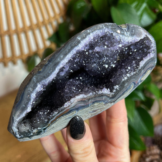 Druzy Amethyst Pink Agate Cave