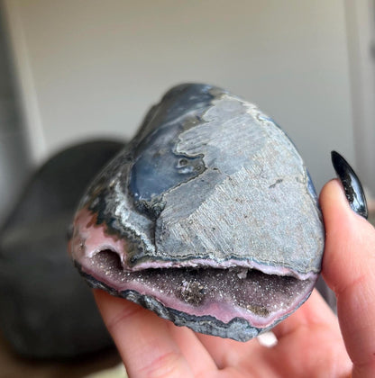 Druzy Amethyst Pink Agate Cave