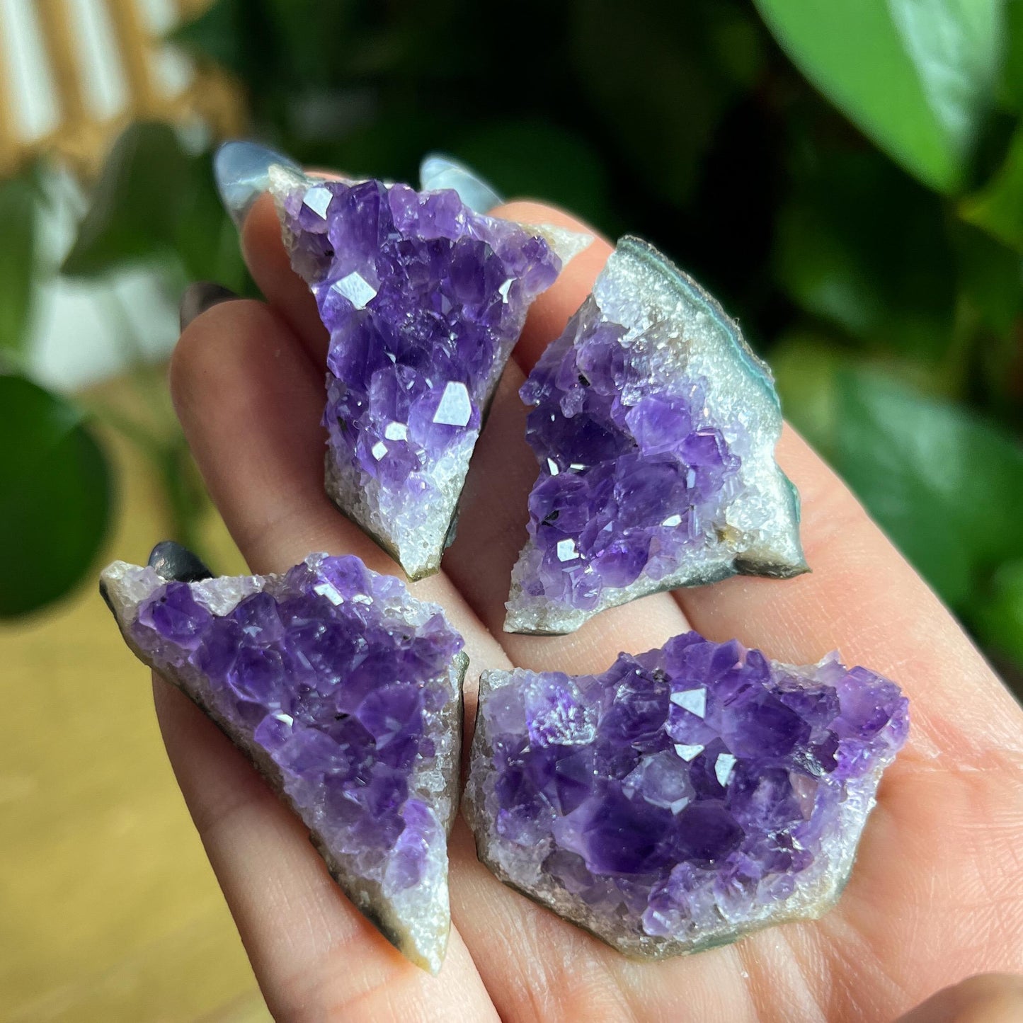 Amethyst Crystal Cluster Set of 4