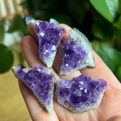 Amethyst Crystal Cluster Set of 4