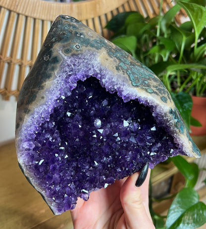 Standing Amethyst Agate Cluster