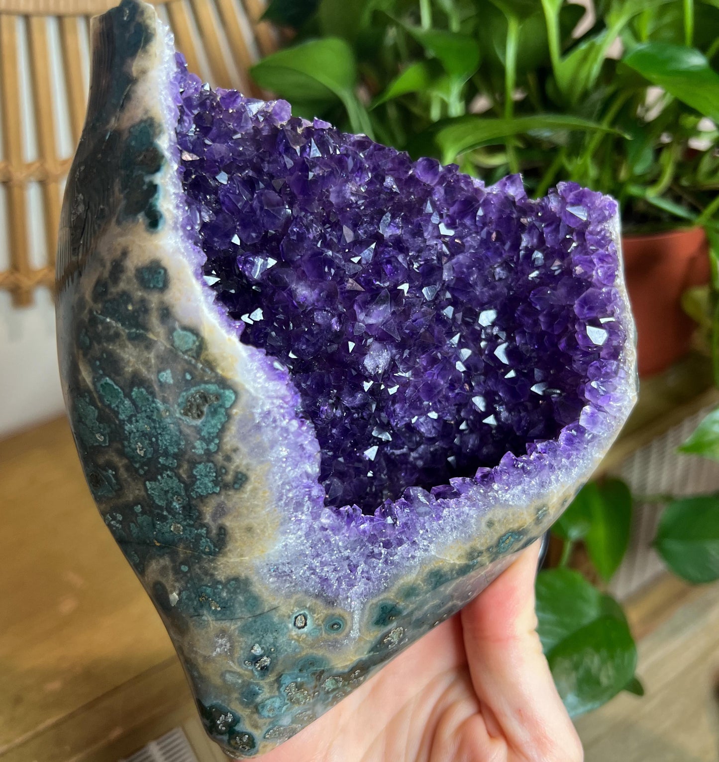 Standing Amethyst Agate Cluster