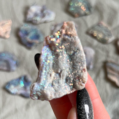Rainbow Aura Druzy Chalcedony
