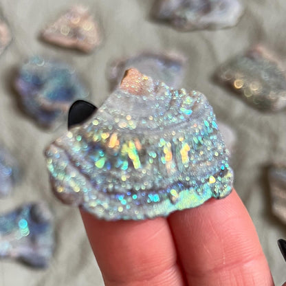 Rainbow Aura Druzy Chalcedony