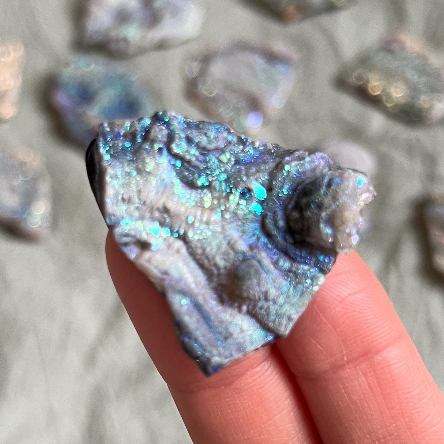Rainbow Aura Druzy Chalcedony