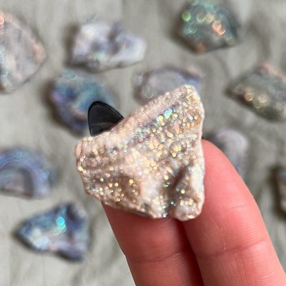 Rainbow Aura Druzy Chalcedony