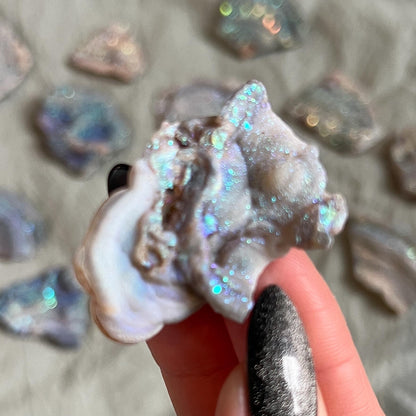 Rainbow Aura Druzy Chalcedony