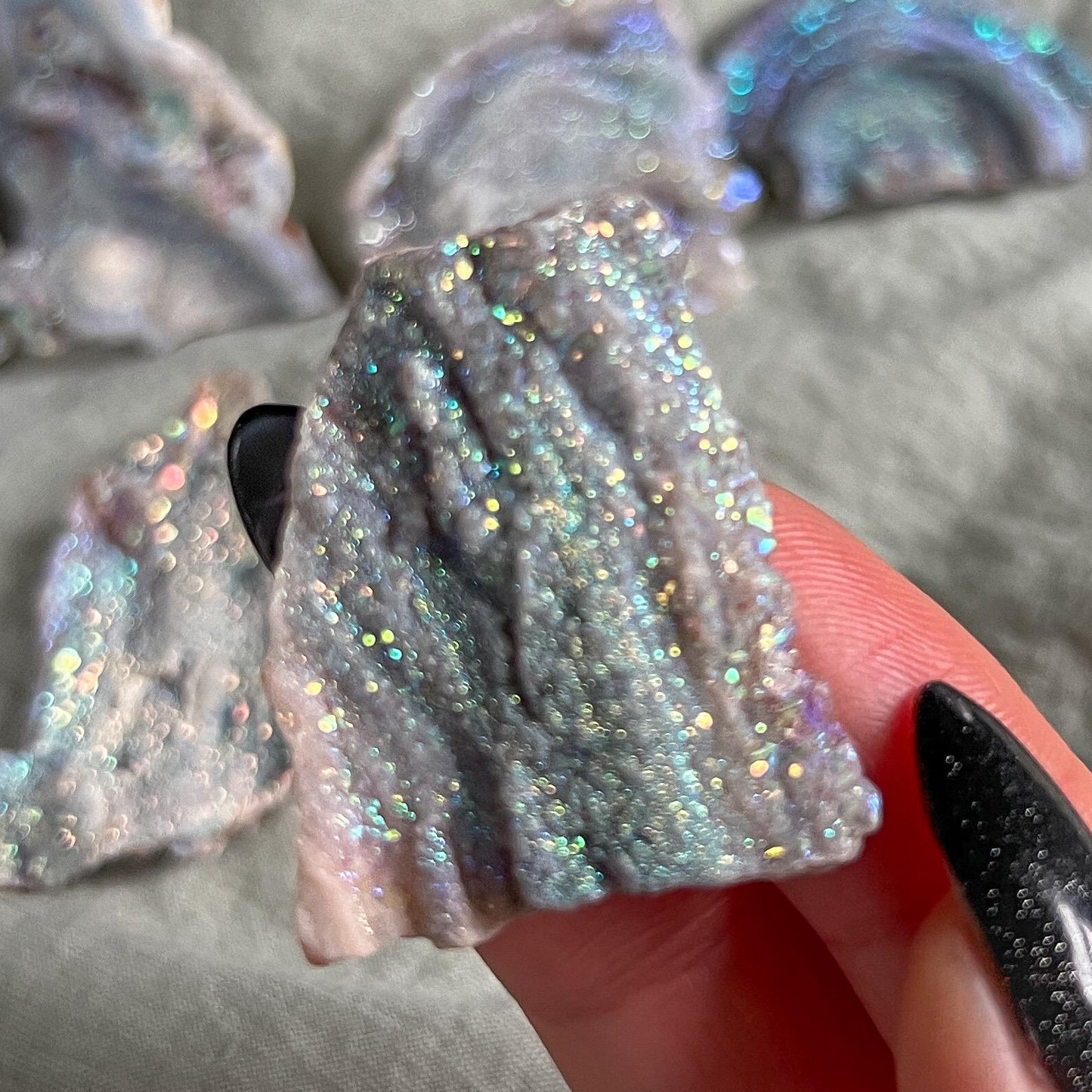 Rainbow Aura Druzy Chalcedony