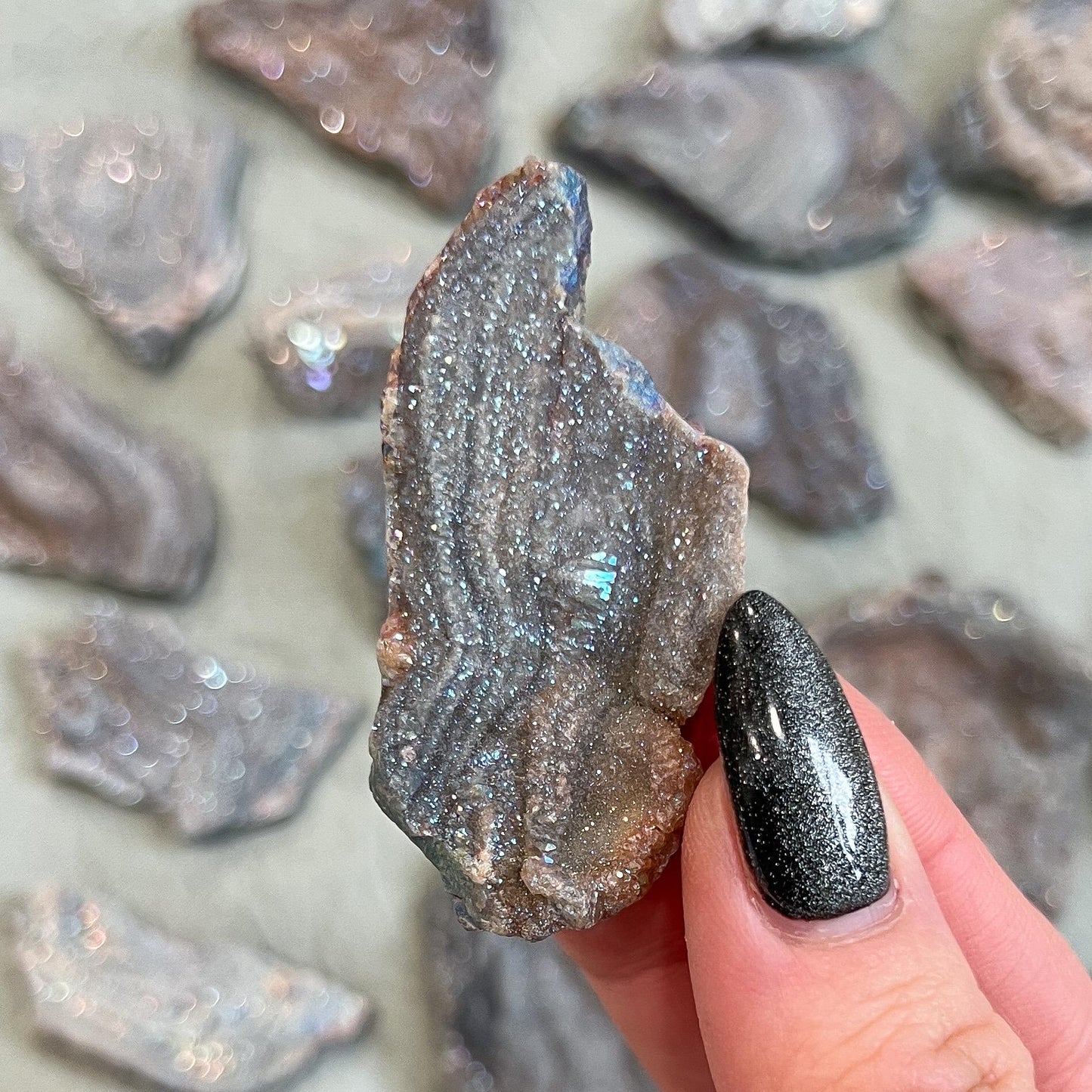 Rainbow Aura Druzy Chalcedony