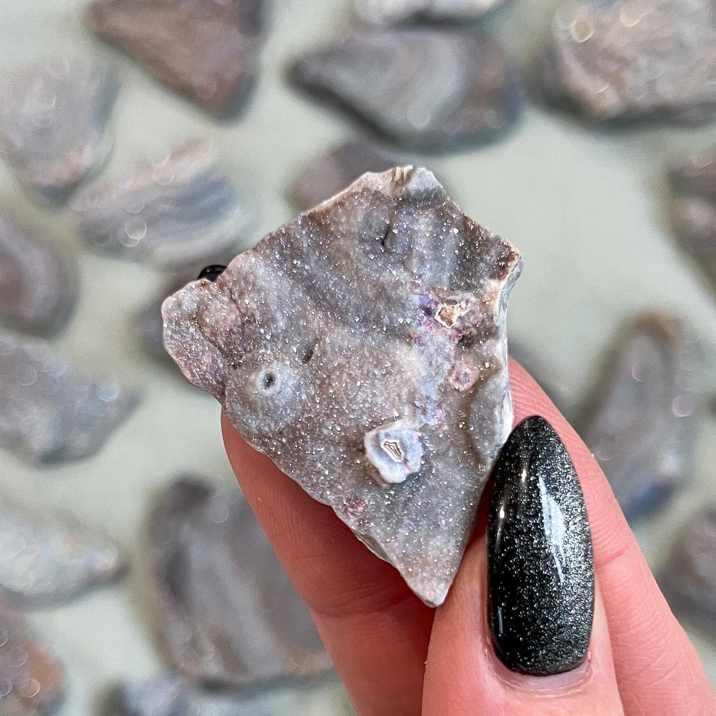 Rainbow Aura Druzy Chalcedony