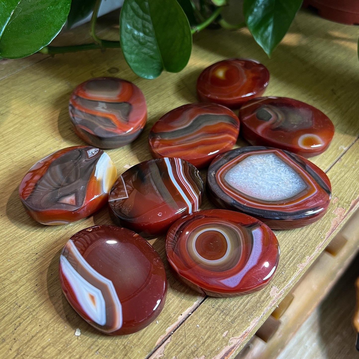 Red Sardonyx Palm Stones