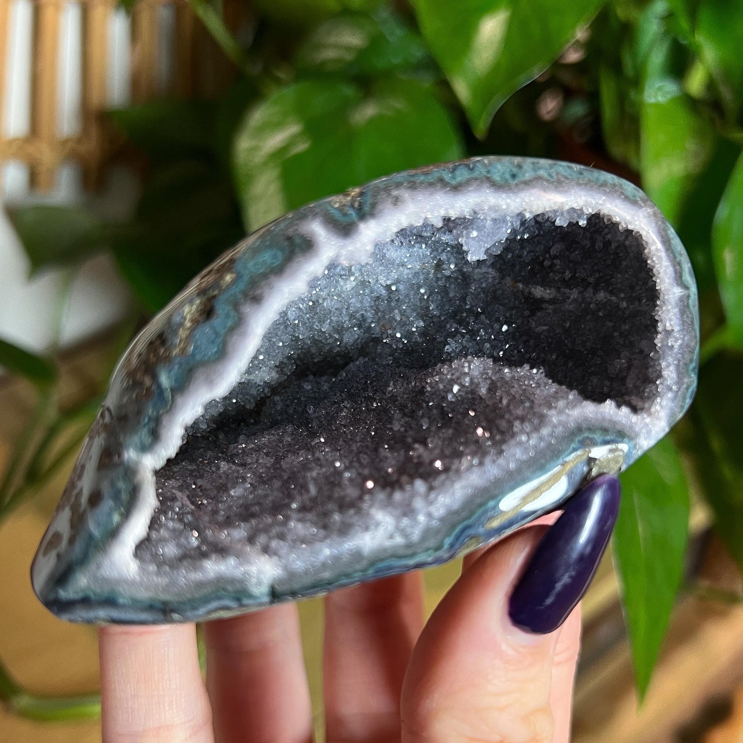 Gray Amethyst Geode Cave