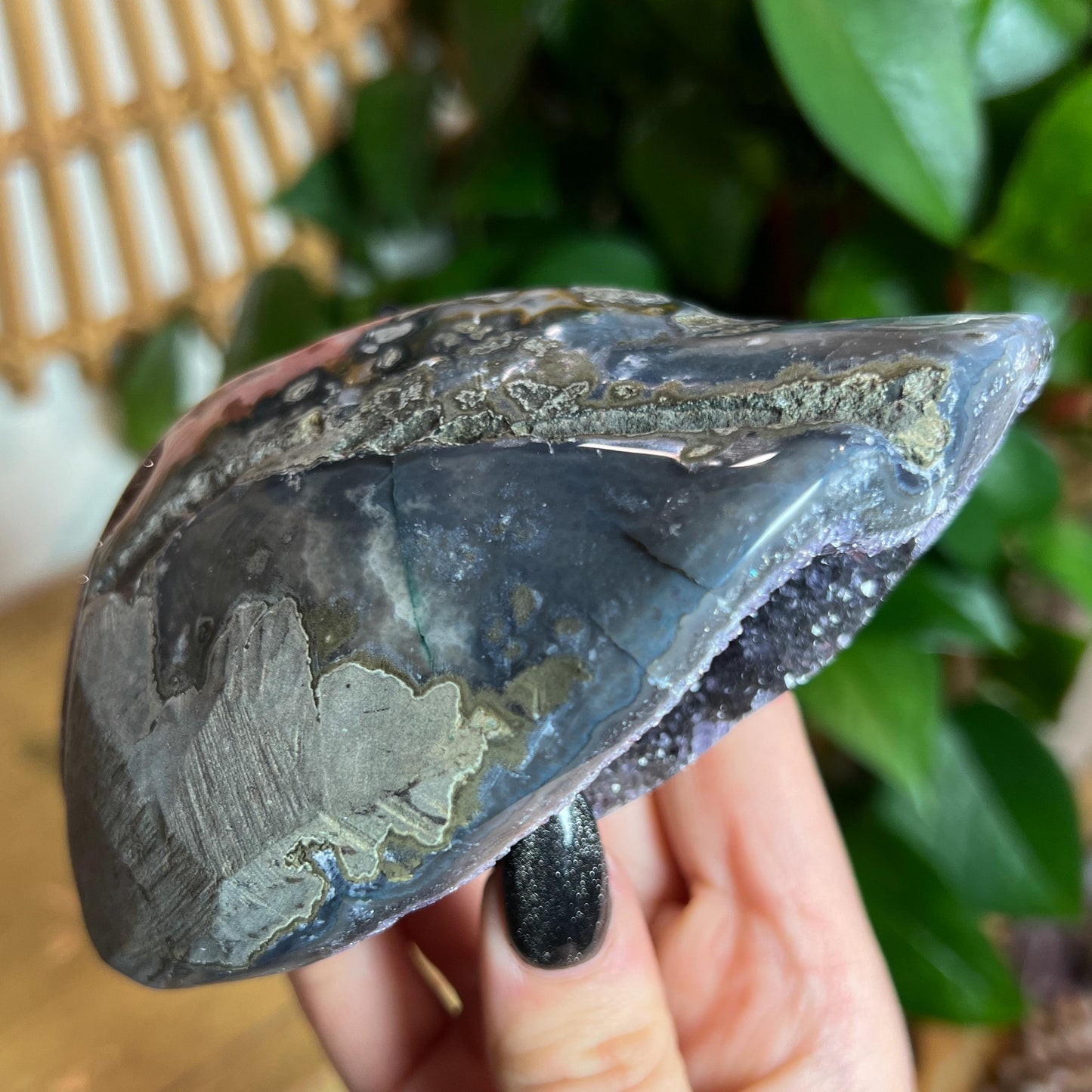 Druzy Amethyst Pink Agate Cave