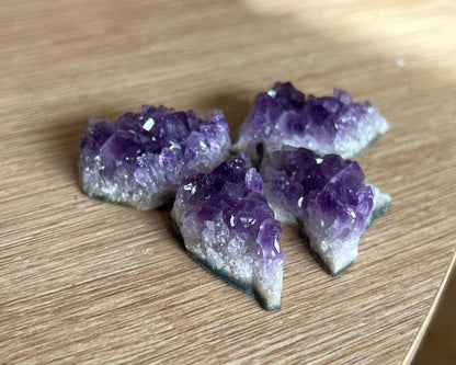Amethyst Crystal Cluster Set of 4