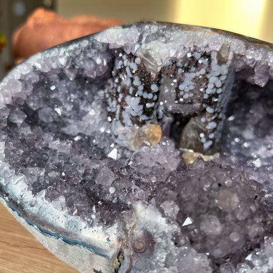 Lavender Amethyst Grape Agate Geode