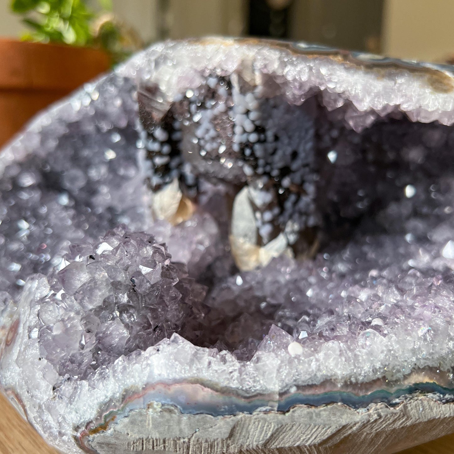 Lavender Amethyst Grape Agate Geode