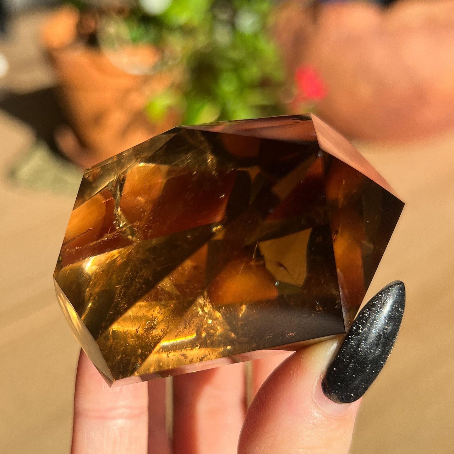 Untreated Honey Phantom Citrine Freeform