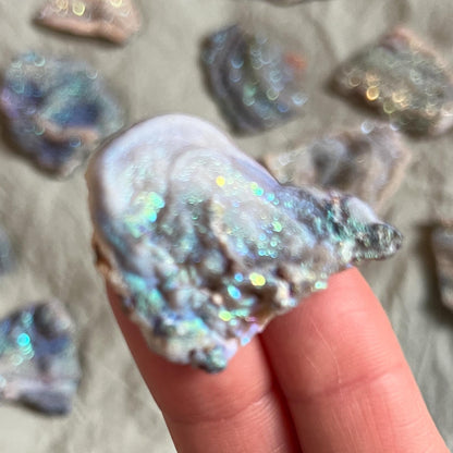 Rainbow Aura Druzy Chalcedony
