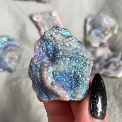 Rainbow Aura Druzy Chalcedony