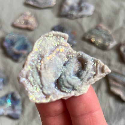 Rainbow Aura Druzy Chalcedony