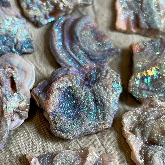 Rainbow Aura Druzy Chalcedony