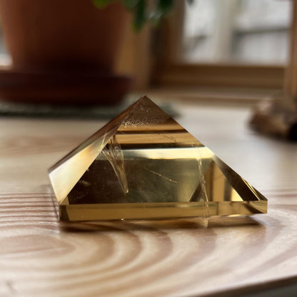 Honey Untreated Citrine Pyramid