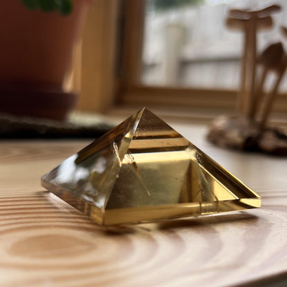 Honey Untreated Citrine Pyramid