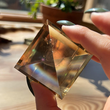 Honey Untreated Citrine Pyramid