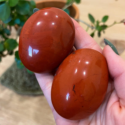 Red Jasper Quartz Palm Stone