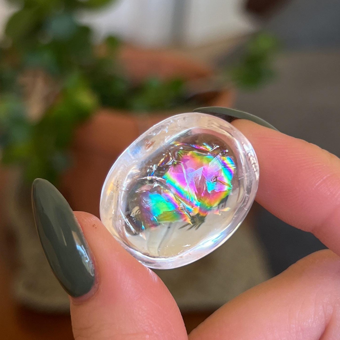 Rainbow Clear Smoky Quartz Pebbles