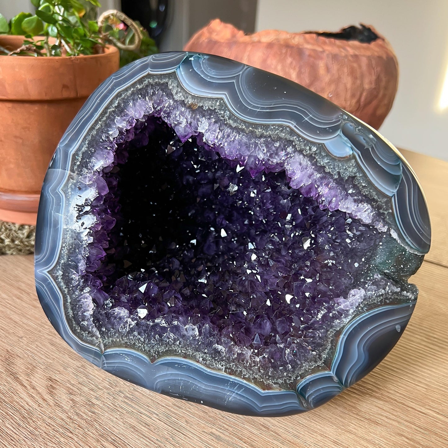 Banded Agate Amethyst Boulder