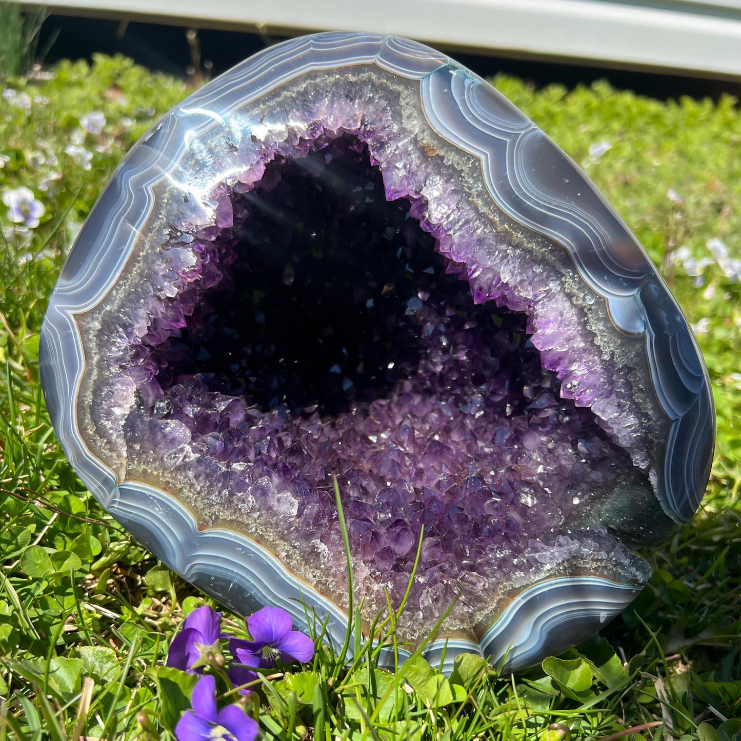 Banded Agate Amethyst Boulder
