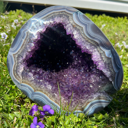 Banded Agate Amethyst Boulder