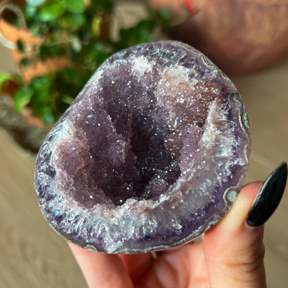 Pink Amethyst Druzy Geode