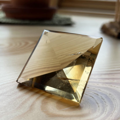 Honey Untreated Citrine Pyramid