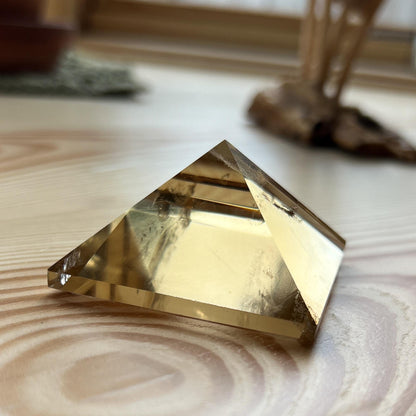 Honey Untreated Citrine Pyramid