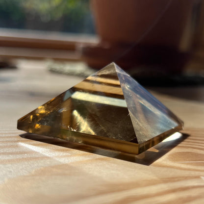 Honey Untreated Citrine Pyramid