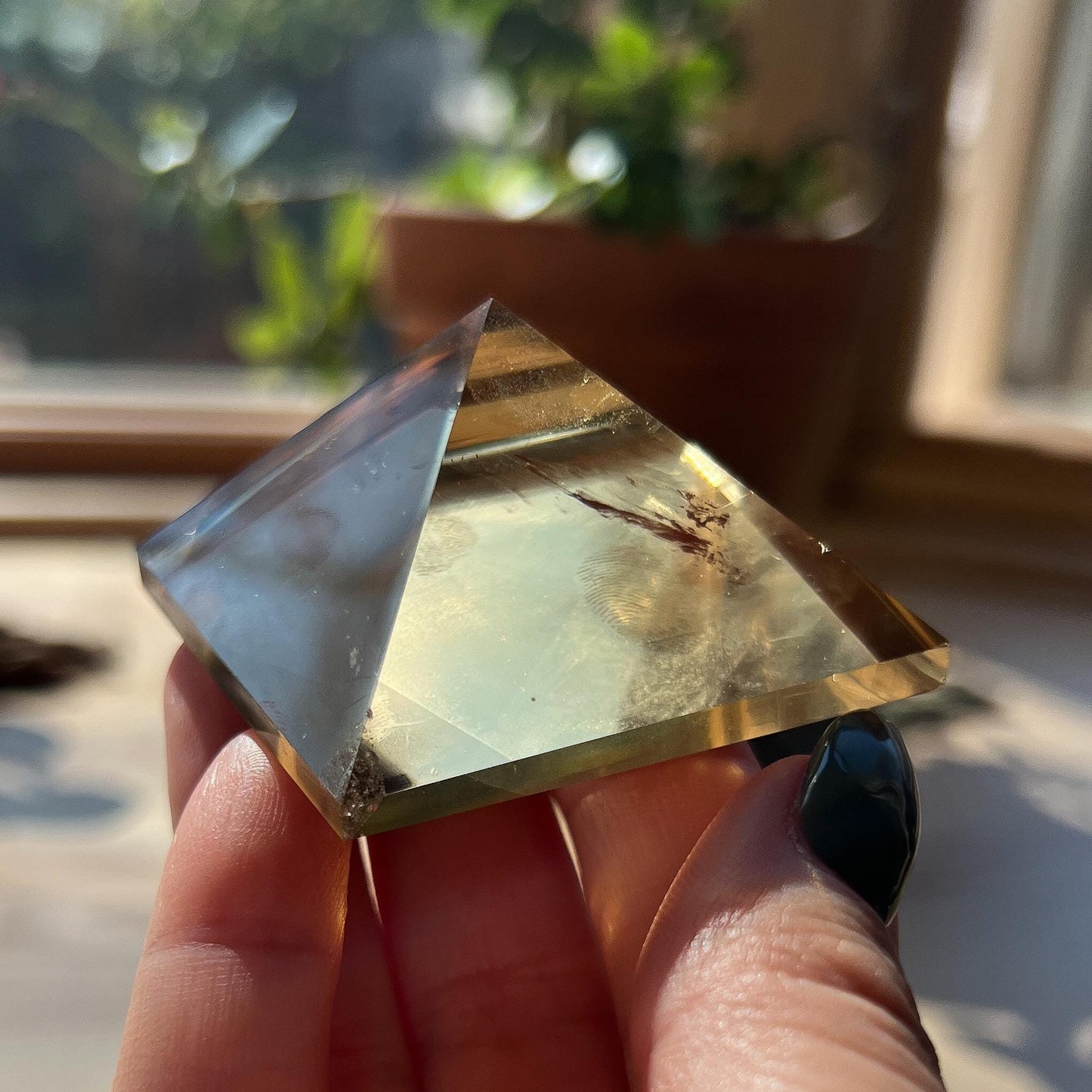 Honey Untreated Citrine Pyramid