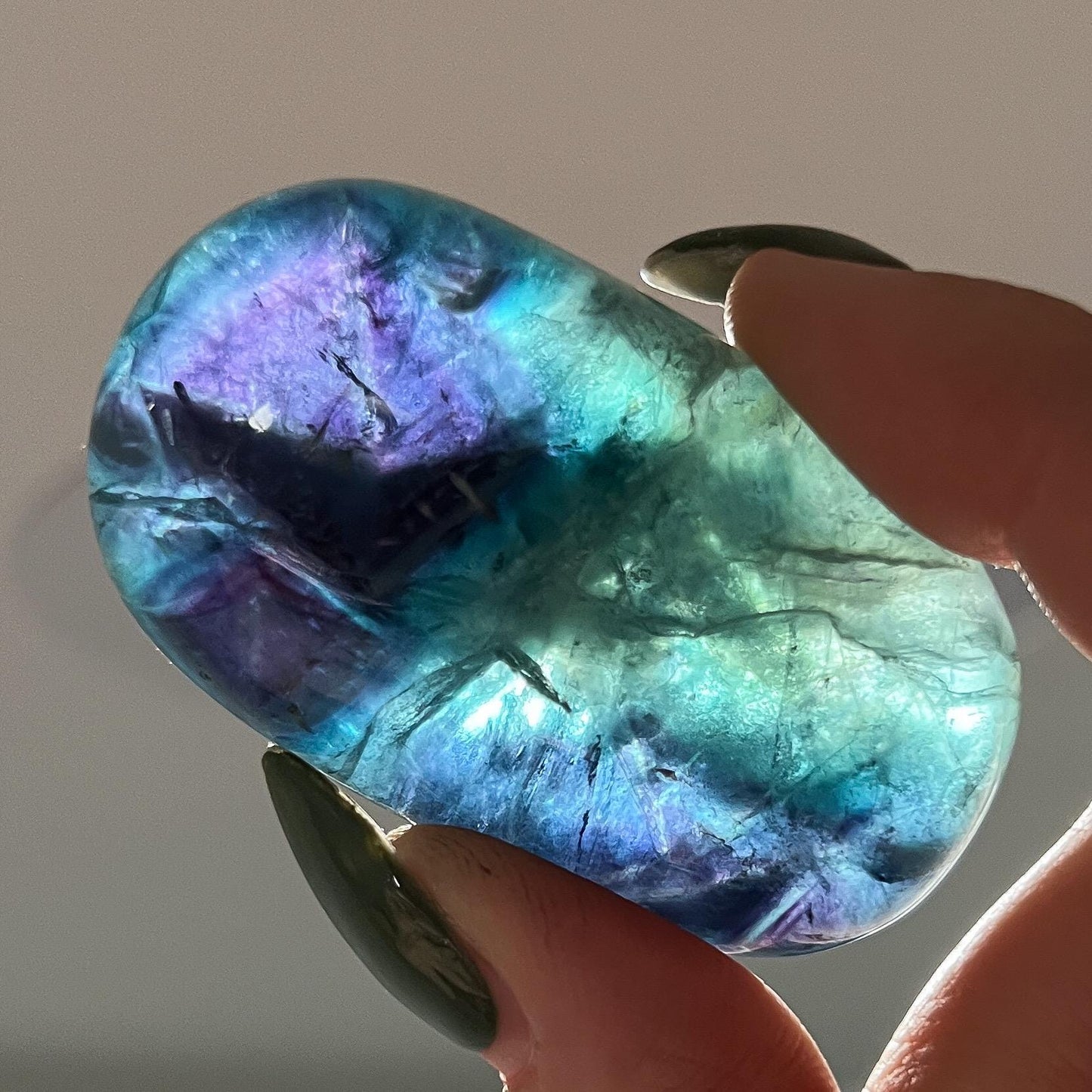 Rainbow Fluorite Palm Stones