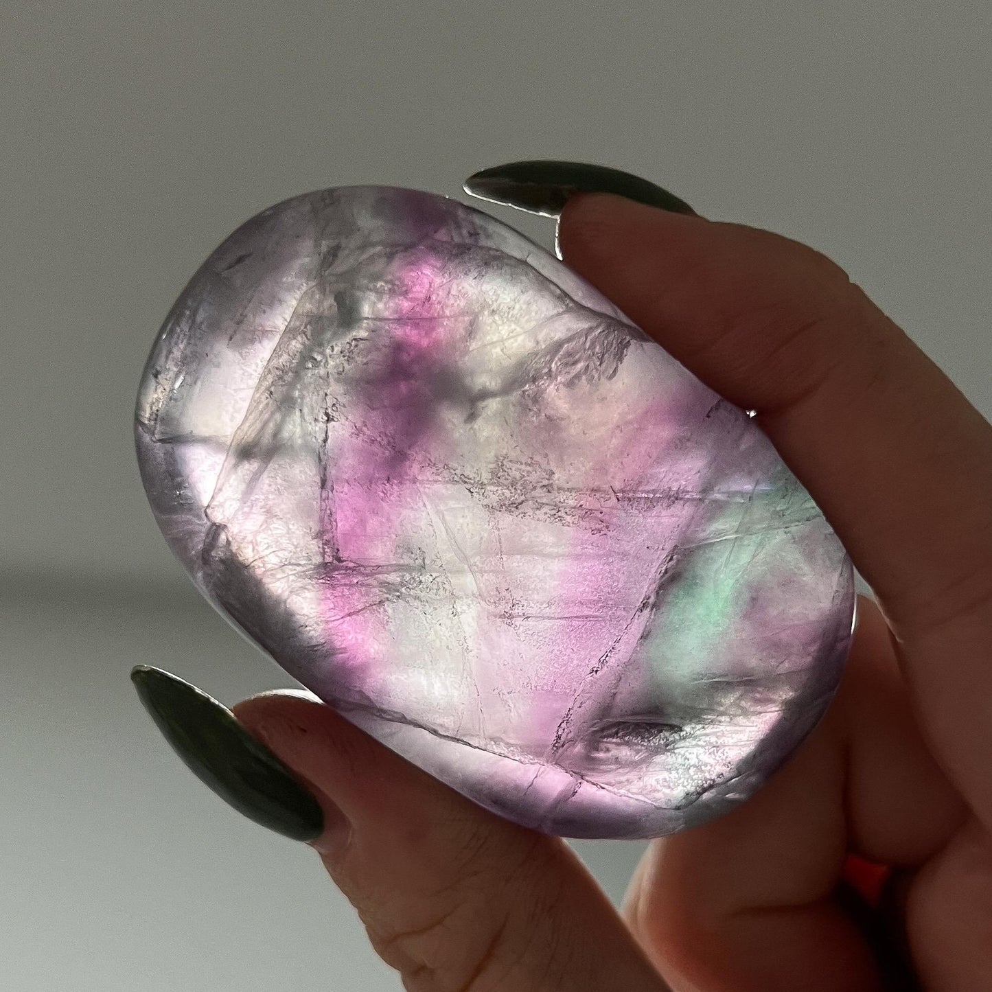 Rainbow Fluorite Palm Stones