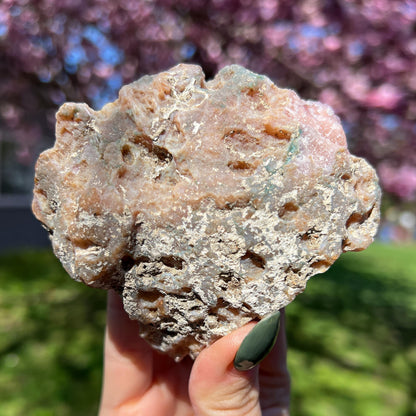 Pink Chalcedony Amethyst Nodule