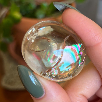 Rainbow Clear Smoky Quartz Pebbles