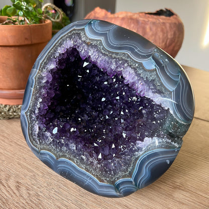 Banded Agate Amethyst Boulder