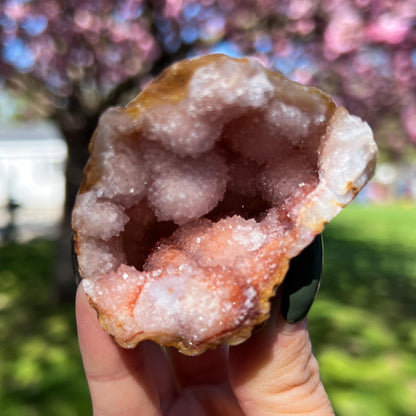 Pink Chalcedony Amethyst Nodule