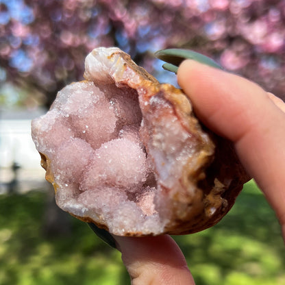 Pink Chalcedony Amethyst Nodule