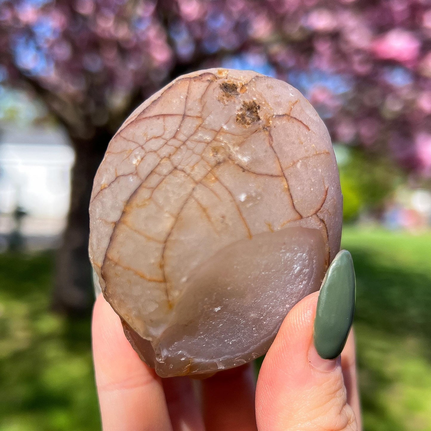 Pink Chalcedony Amethyst Nodule