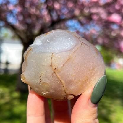 Pink Chalcedony Amethyst Nodule