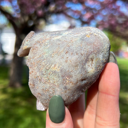 Pink Chalcedony Amethyst Nodule