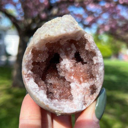 Pink Chalcedony Amethyst Nodule