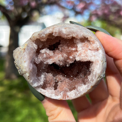 Pink Chalcedony Amethyst Nodule